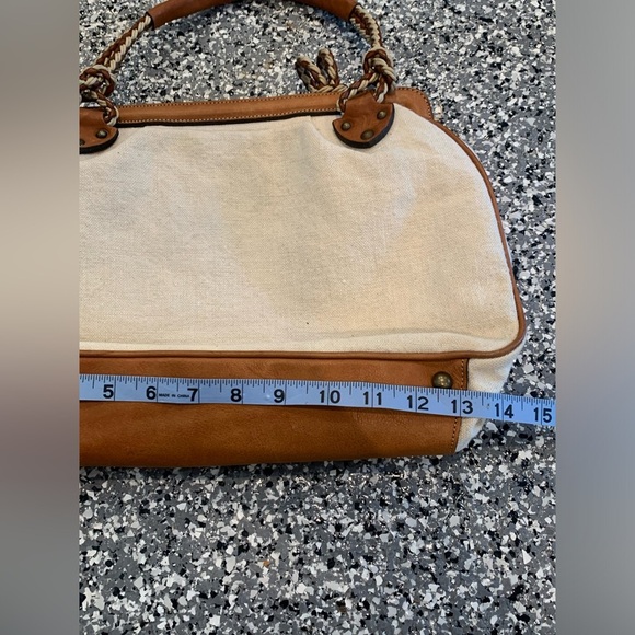 EUC DIMONI CANVAS AND LEATHER HANDBAG - Picture 4 of 8